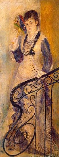 Pierre-Auguste Renoir Femme sur un escalier Norge oil painting art